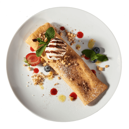 Млинець з нутелою та горіхами