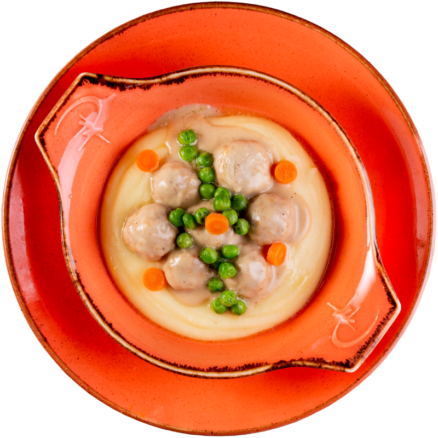 М’ясні кульки з картопляним пюре